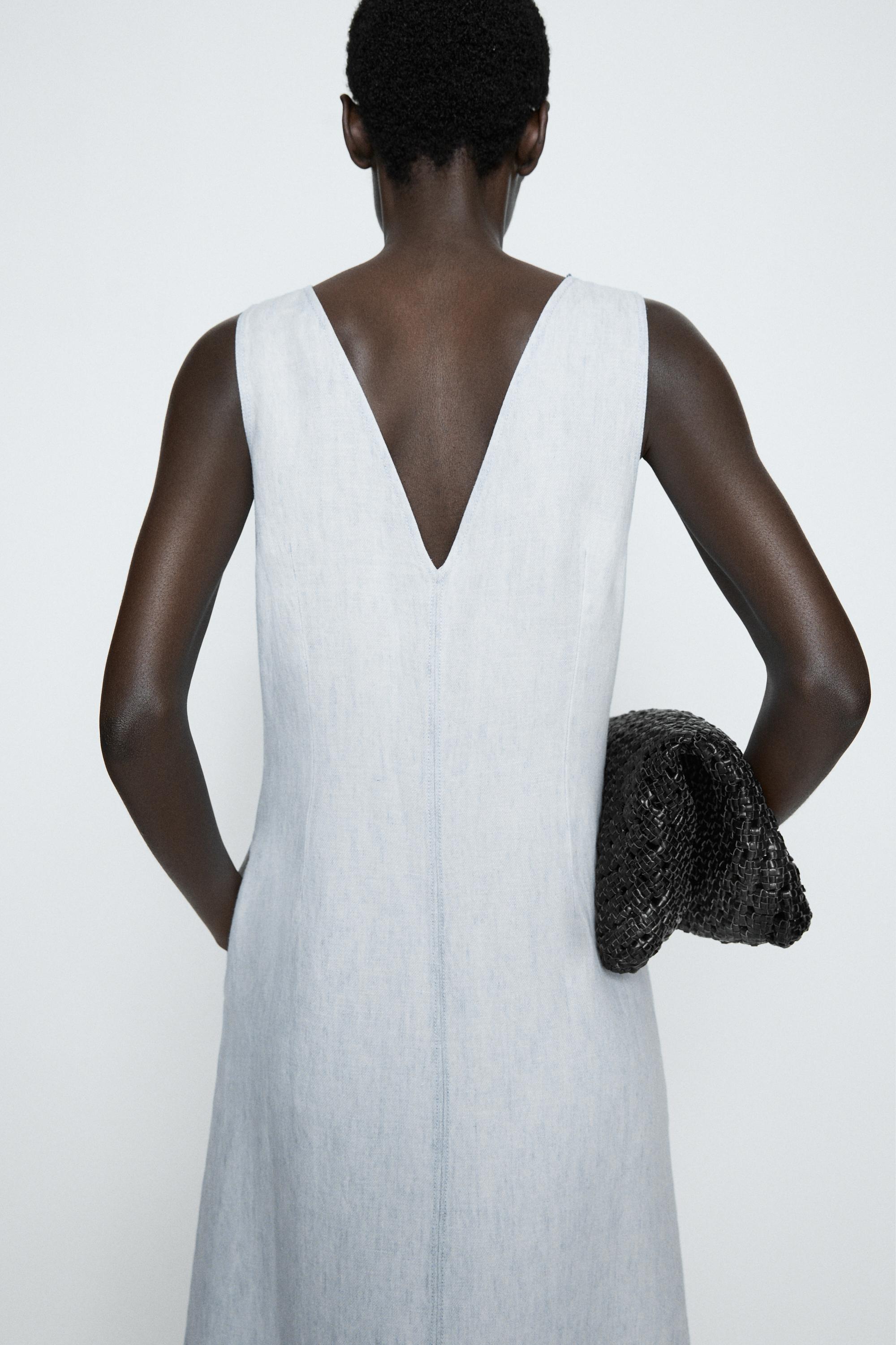 100% Linen Midi Dress - STUDIO